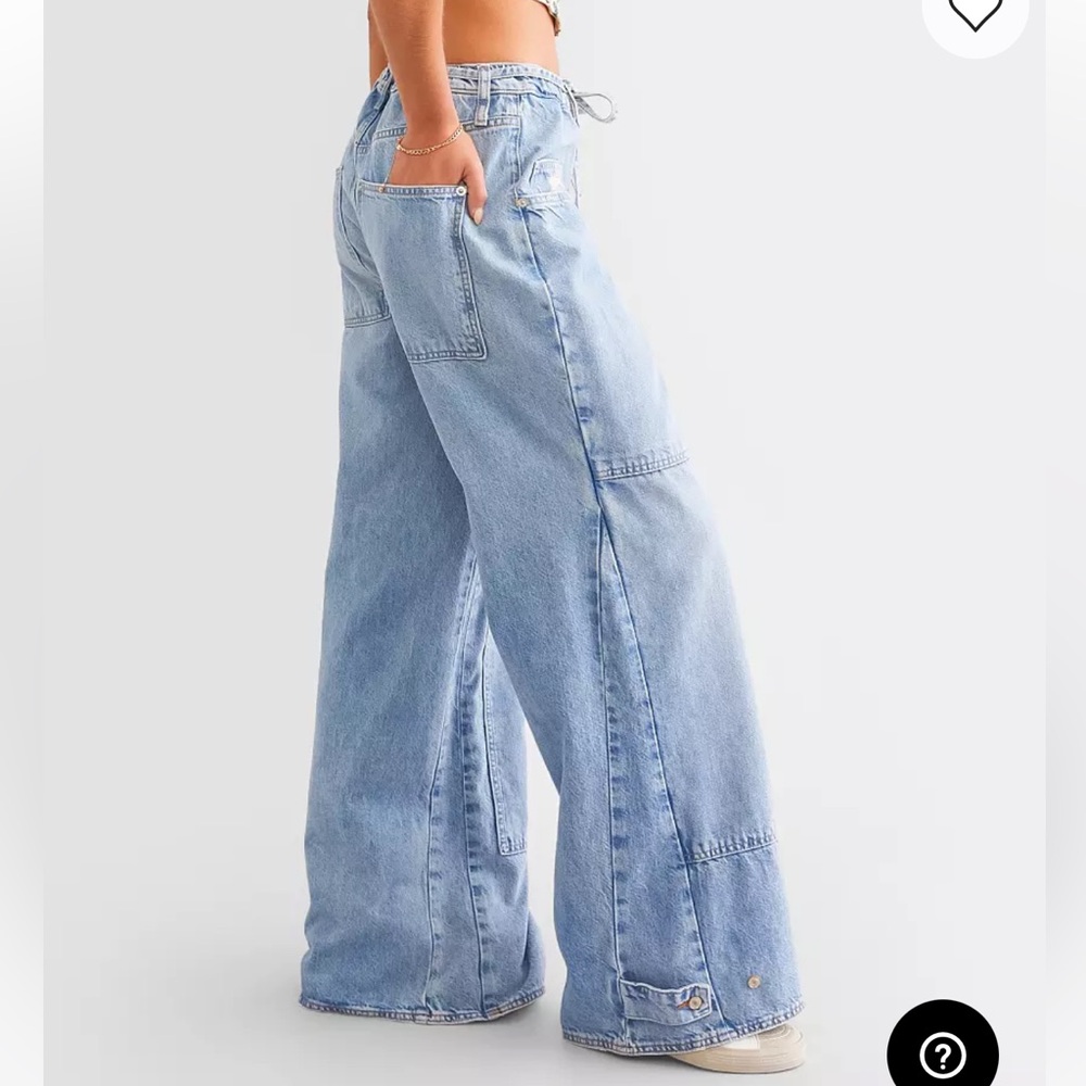 Free People CRVY Outlaw Wide Leg Jean - Picture 3 of 10
